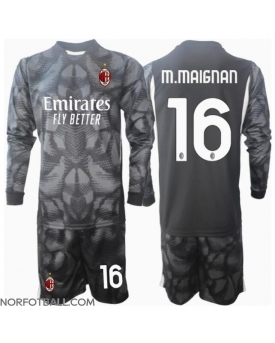 Billige Fotballdrakt AC Milan Mike Maignan #16 Keeper Replika Hjemmedraktsett Barn 2024-25 Langermet (med bukser)